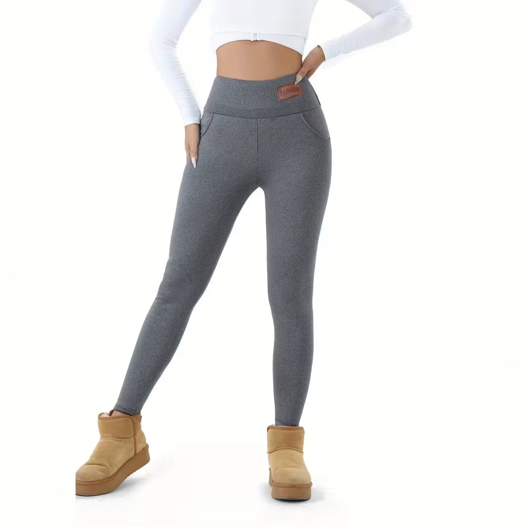 Autumn and Winter Cashmere Plus Velvet Thick Leggings