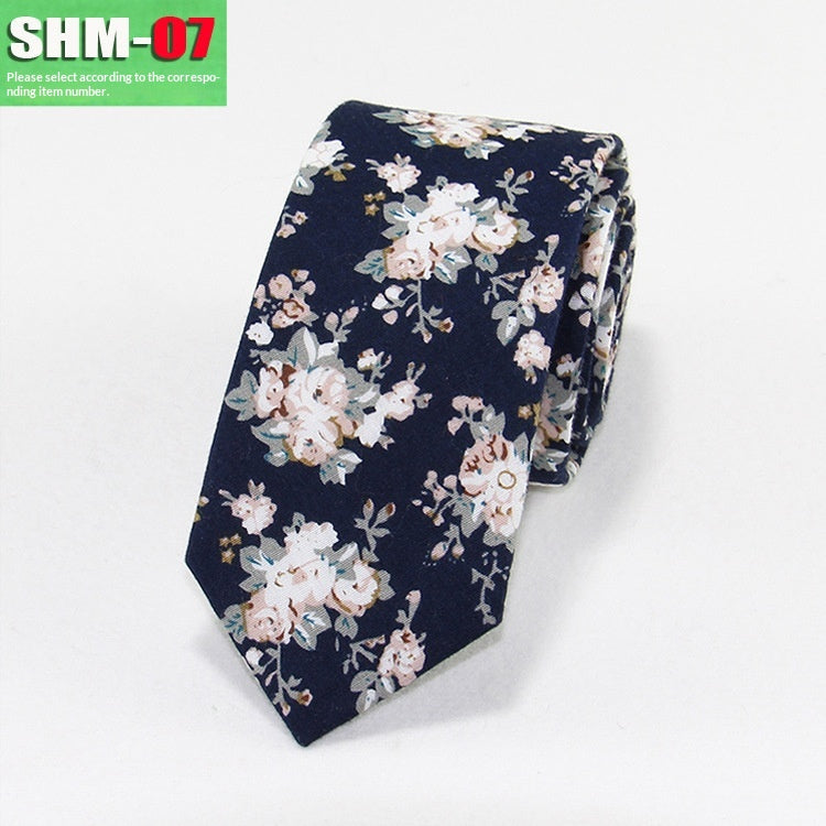 Narrow Casual Patterned Tie for Men