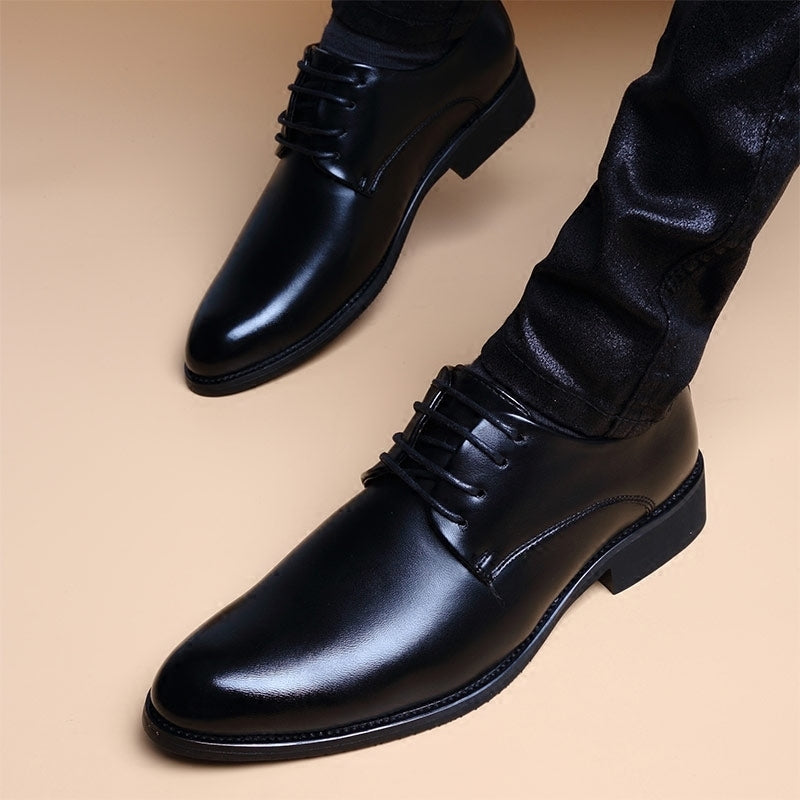 Mens British-style Casual Pointed-toe Lace-up