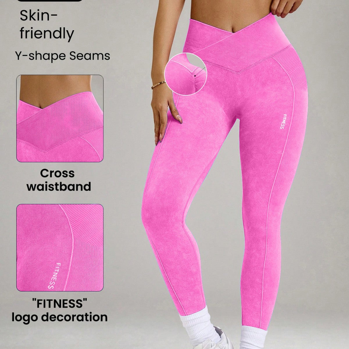 Seamless Sand-washed High-waisted Butt-lifting Tight Yoga