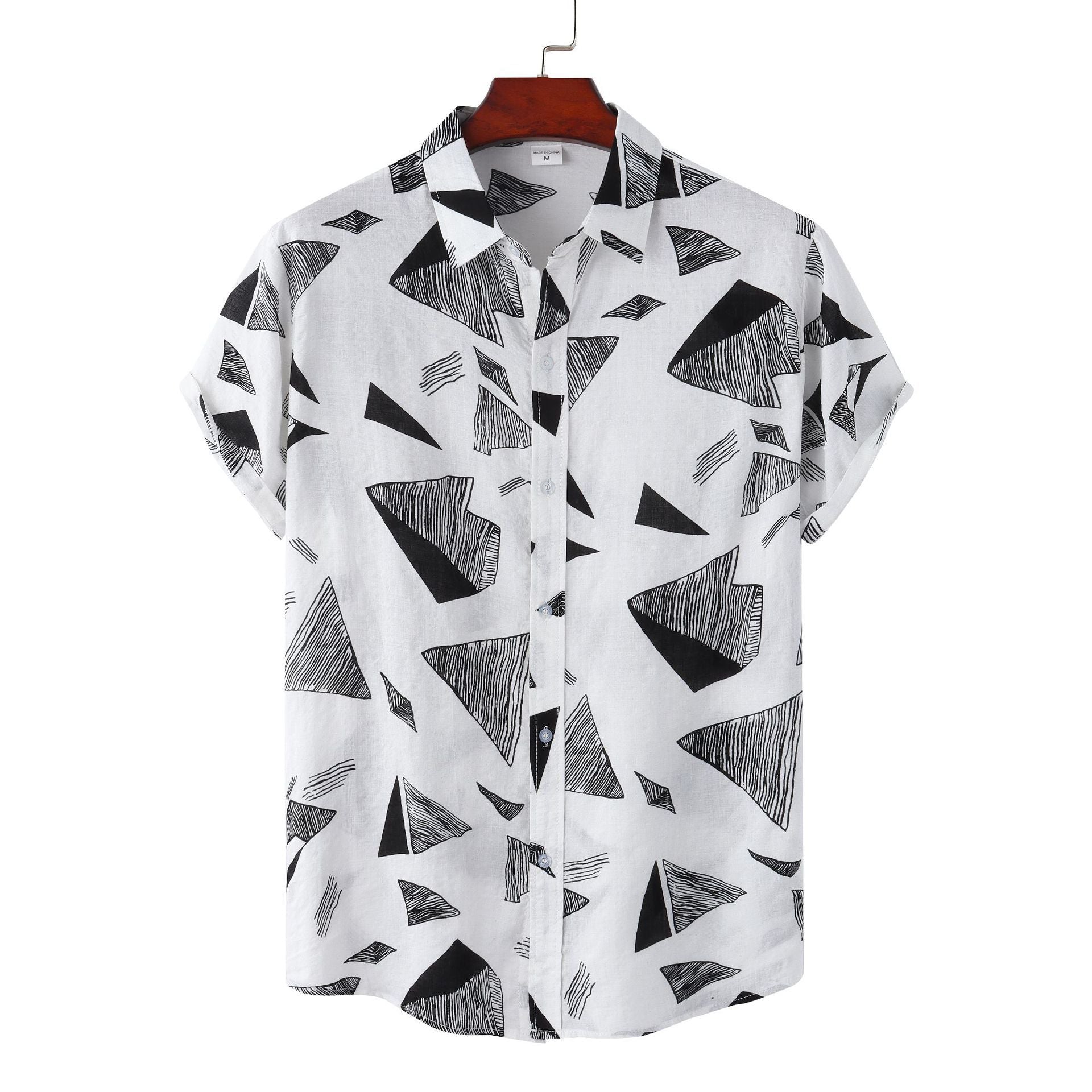 Mens Relaxed-fit Short-sleeve Vintage Shirt