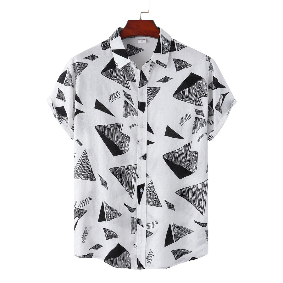 Mens Relaxed-fit Short-sleeve Vintage Shirt