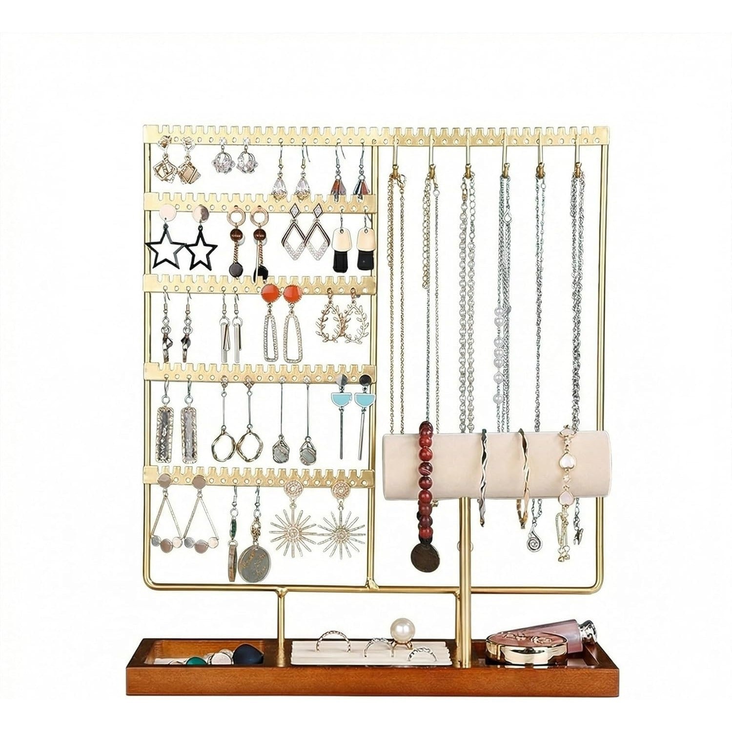 5 laags sieradenorganizer houten voet