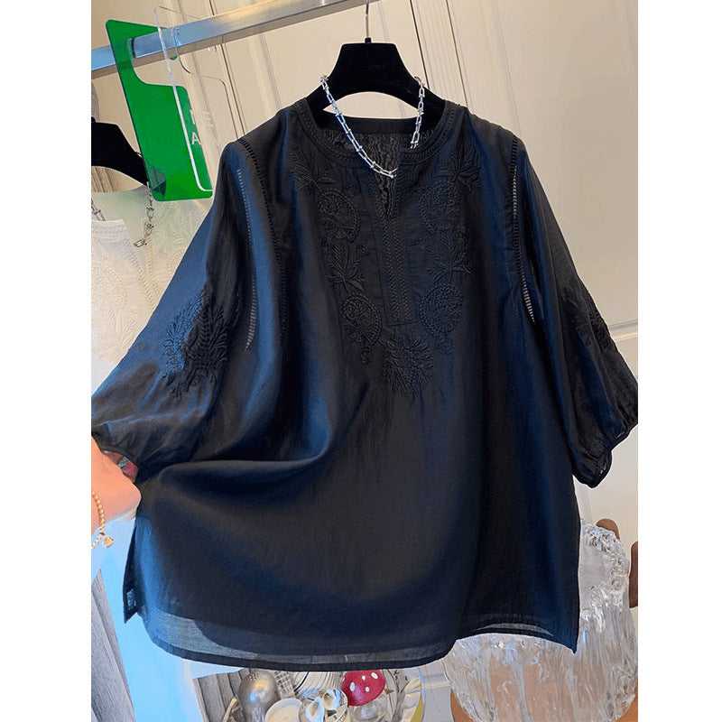 Relaxed Fit Designer Inspired Shirt For Plus Size Women