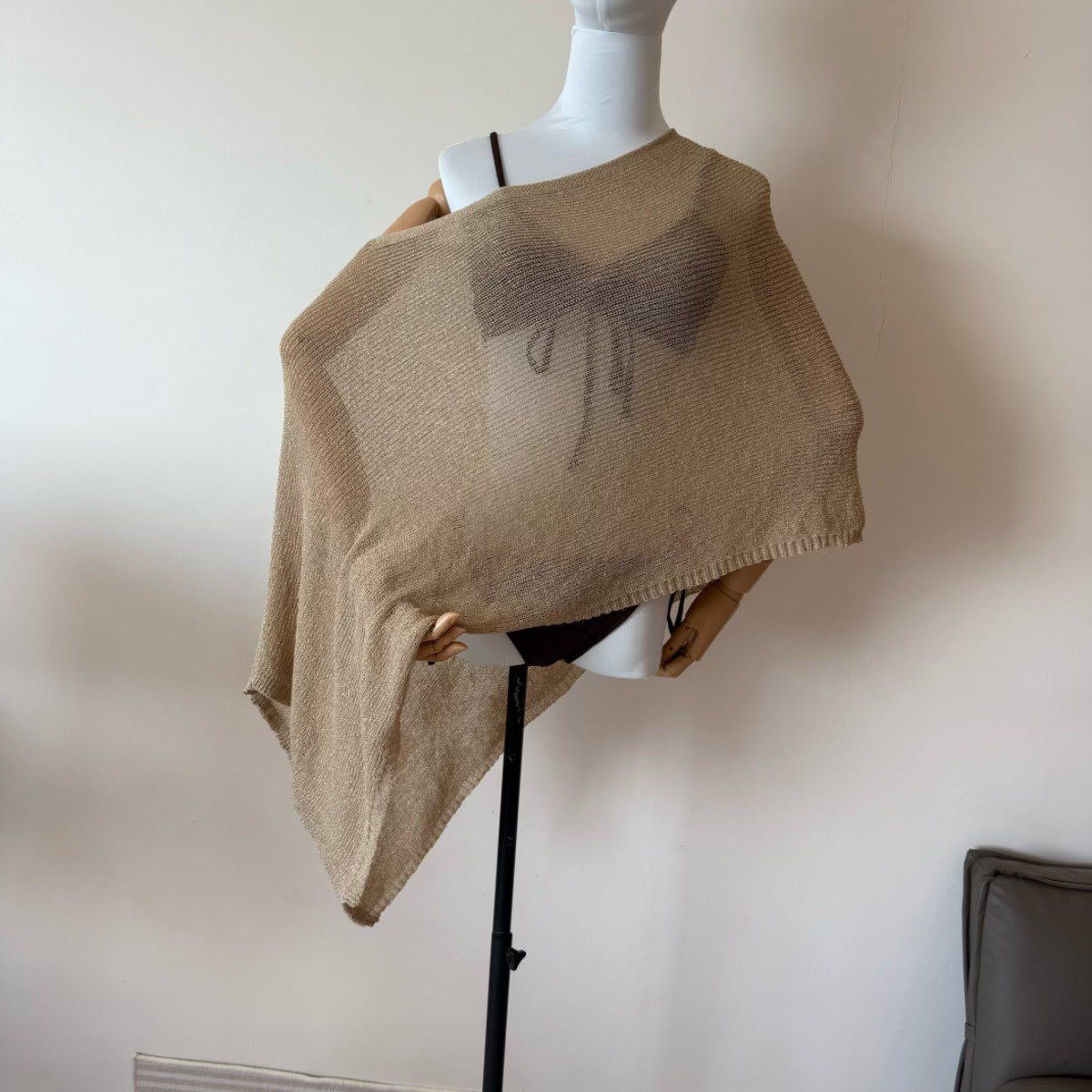 Irregular Cloak Shawl Sun-protection Top Loose-lazy-style