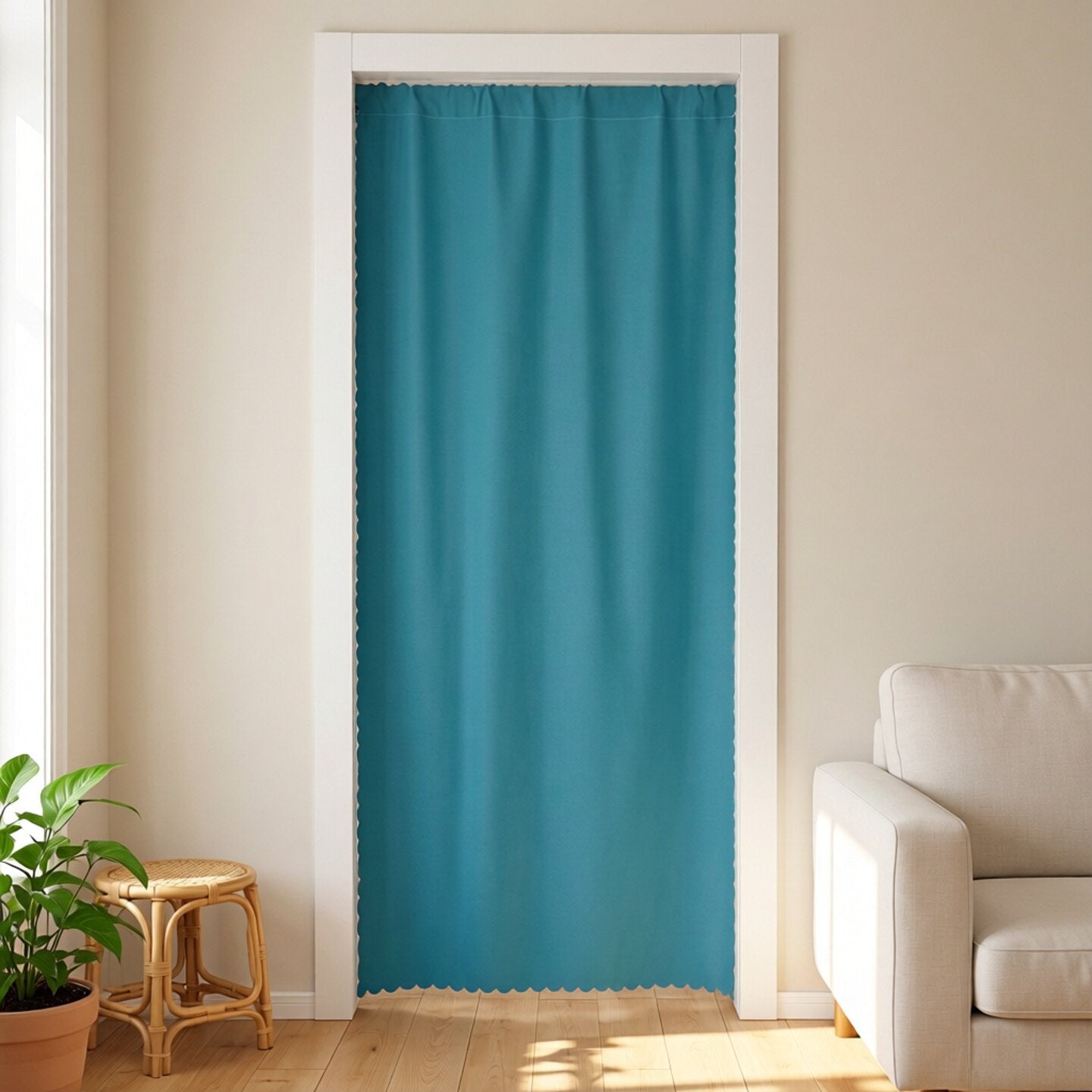 Bedroom Home Hanging Curtain Solid-color Fabric