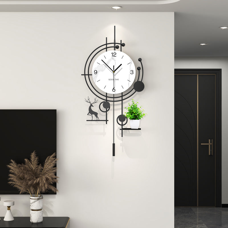 Modern deer wand clock plantenbak plank artistic