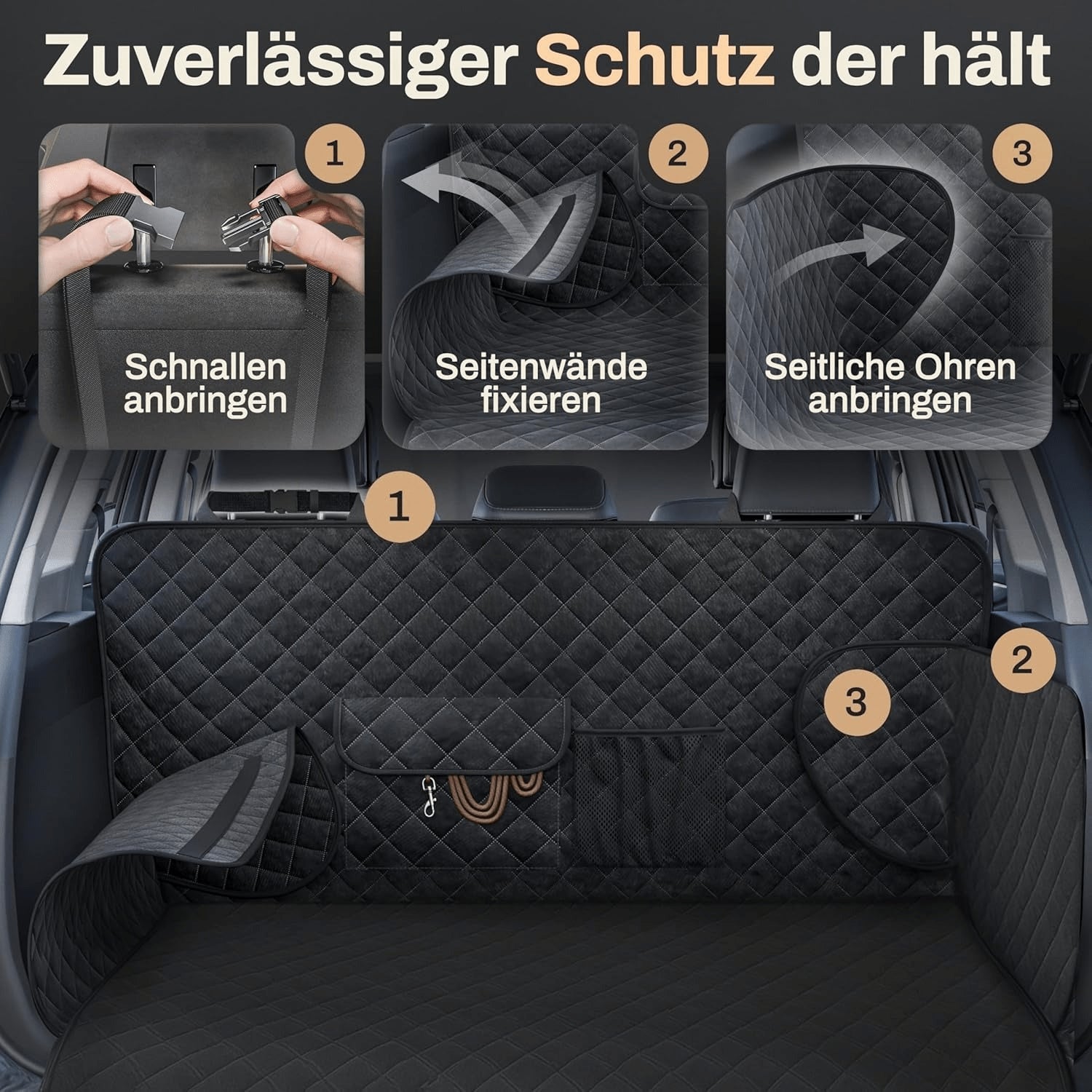 1 auto huisdier mat trunk beschermer honden