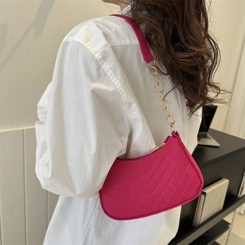 Vintage Felt Crossbody Bag Shoulder for Women