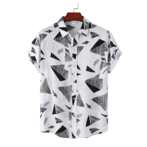 Mens Relaxed-fit Short-sleeve Vintage Shirt