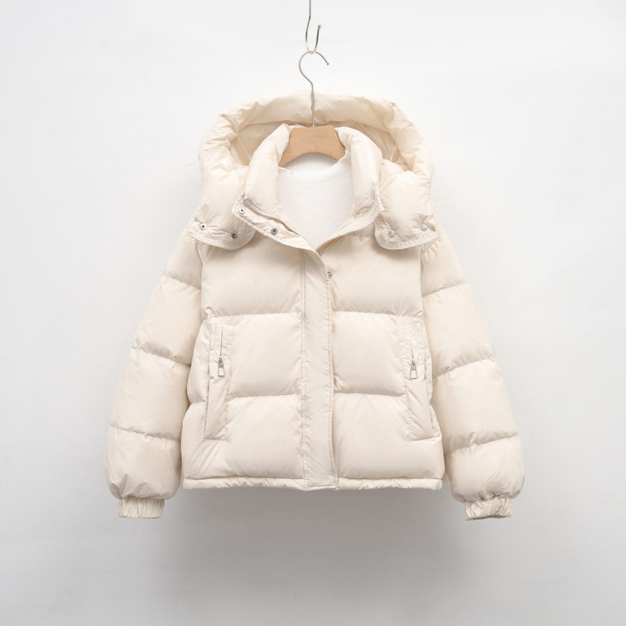 Women's Winter Korean-style Simple Hooded Warm Puffer Jacket