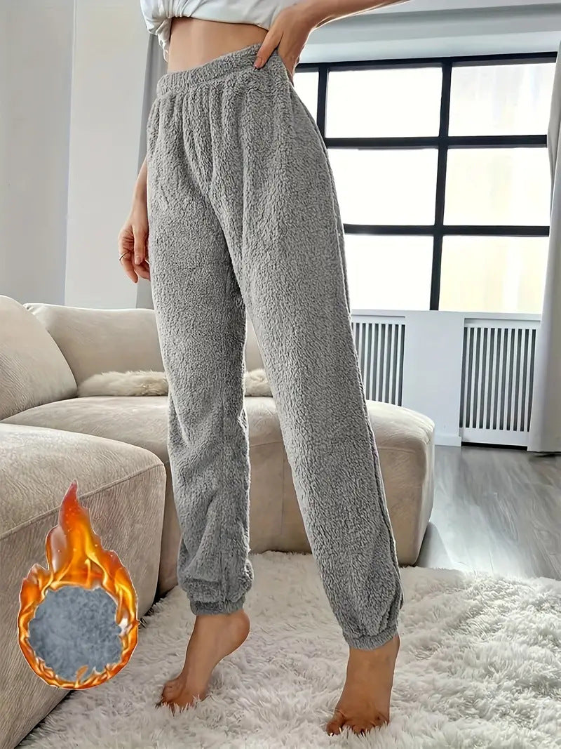Casual Solid-color Pants Sweatpants Pajama Loungewear