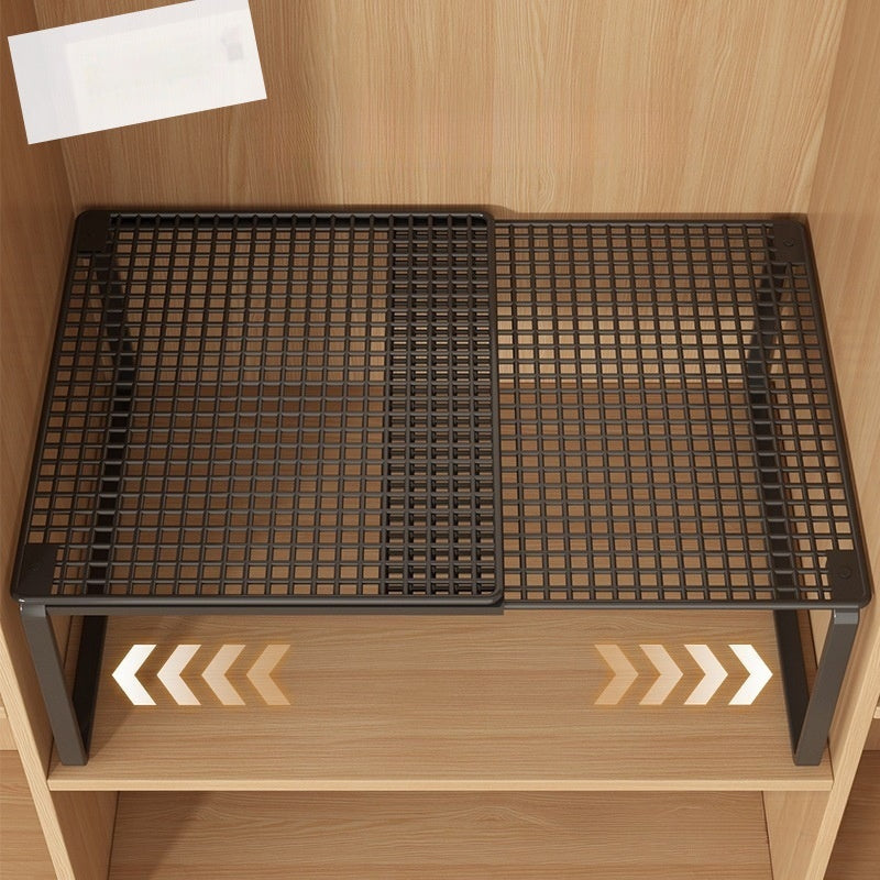 Minimally Designed Wardrobe With Layered Partitions And Storage