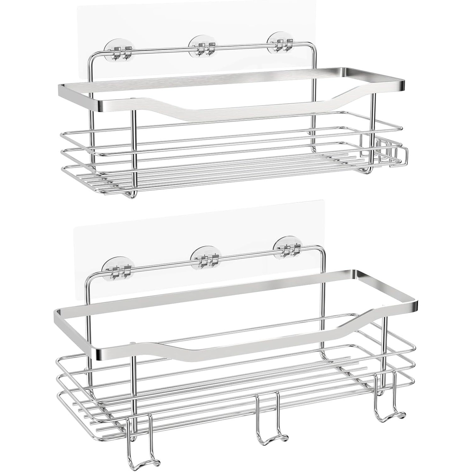 2 Piece Stainless Steel Shower Shelf Set No