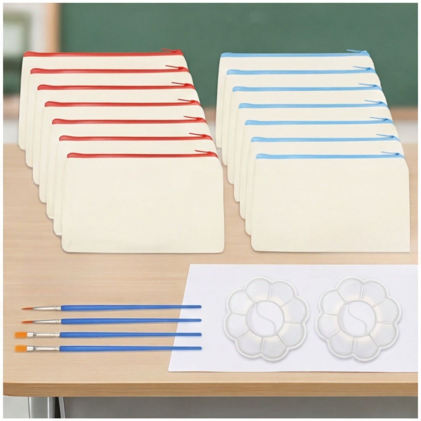 Zelfbouw leeg etui set 5 potlood koffers