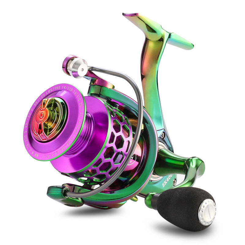 Colorful Spinning Wheel Shopee Fishing Reel Honeycomb Hole