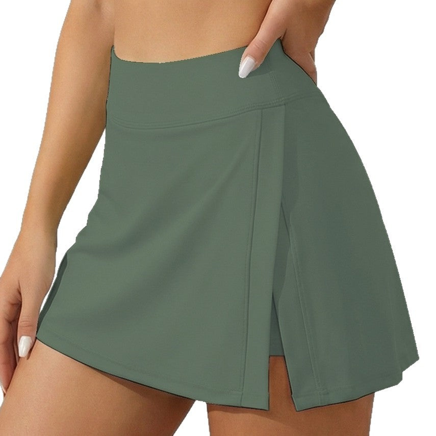 Pocketless Sporty Fake Two-Piece Yoga Skirt