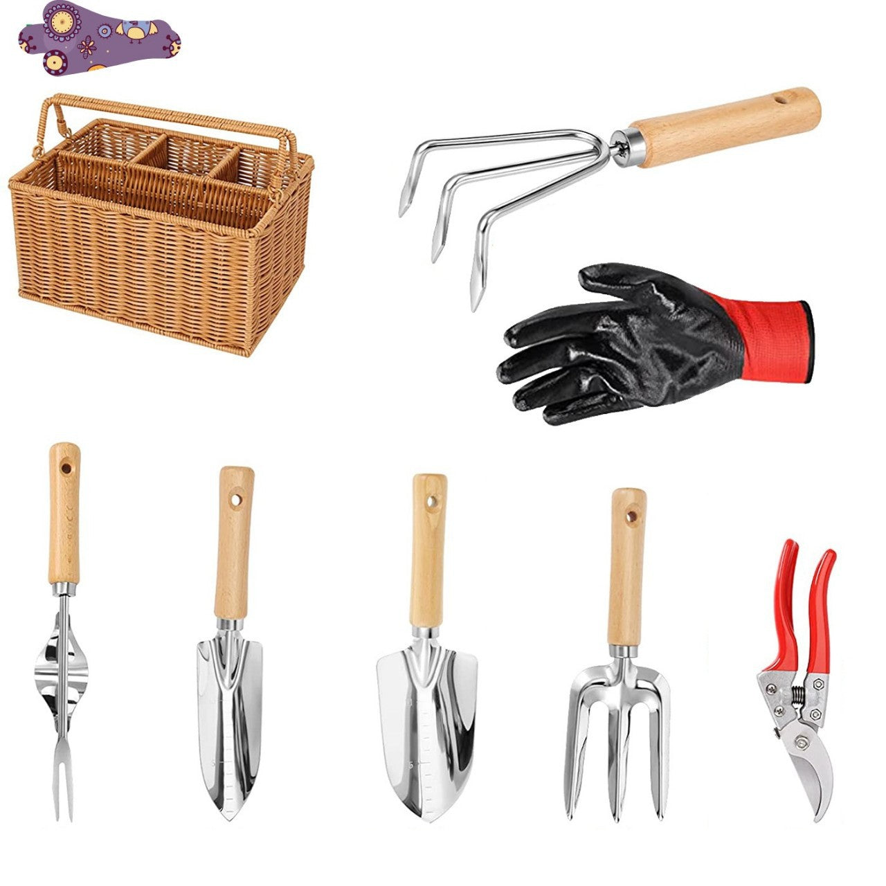 Hand gereedschappen snoei schaar gloves houten handvat