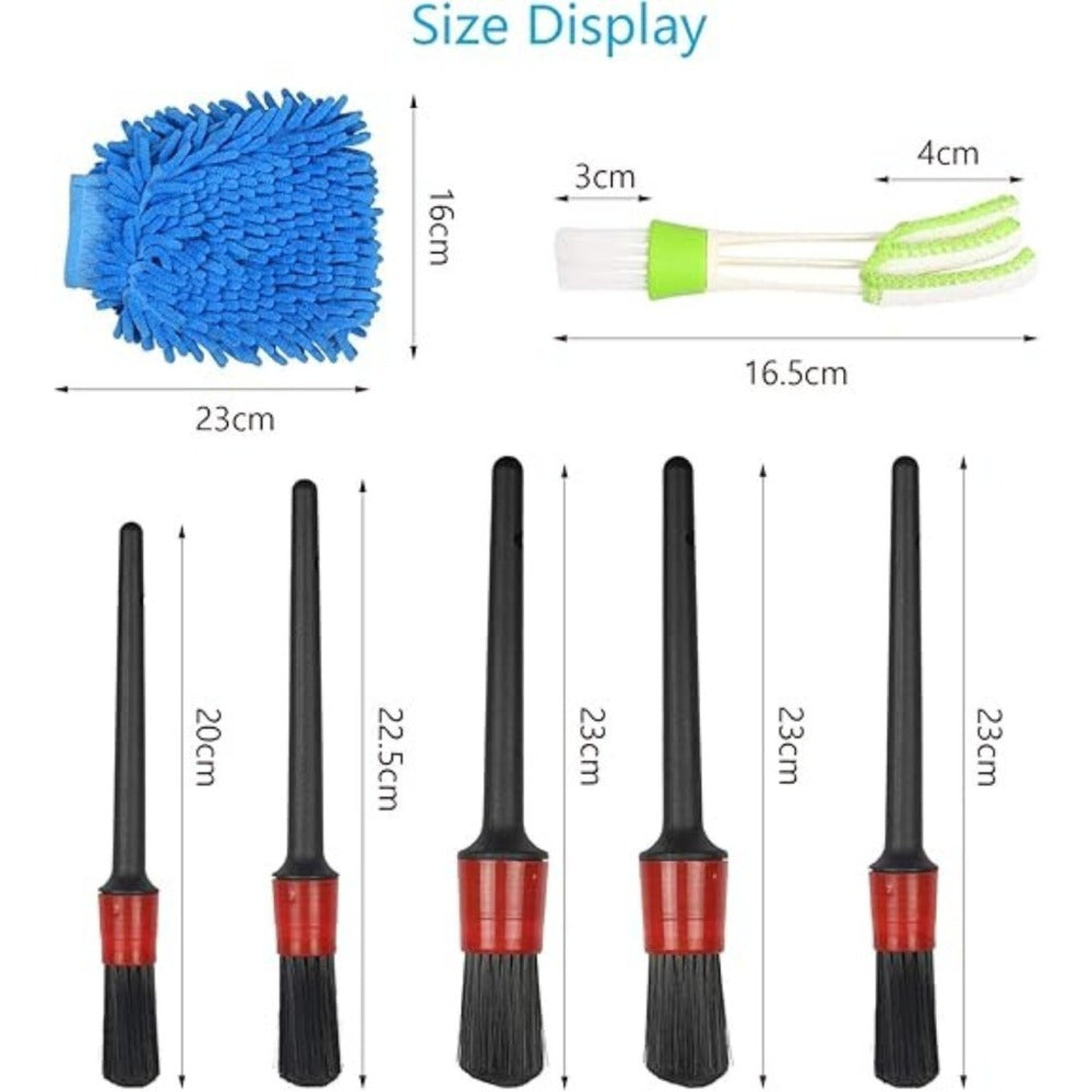 5 delig auto detaillering borstel set includes