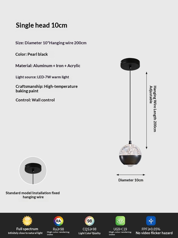 Italian-style Minimalist Bedside Pendant Lightluxury