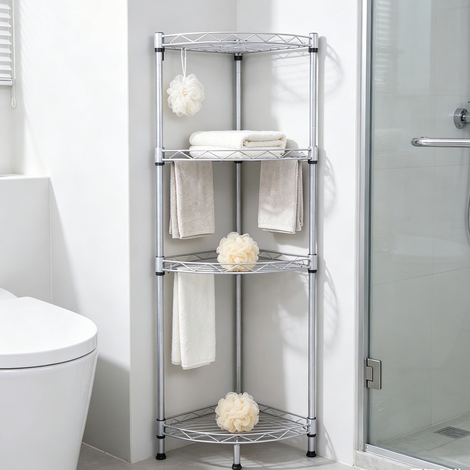 4tier draad schap rek metaal opbergplank kast