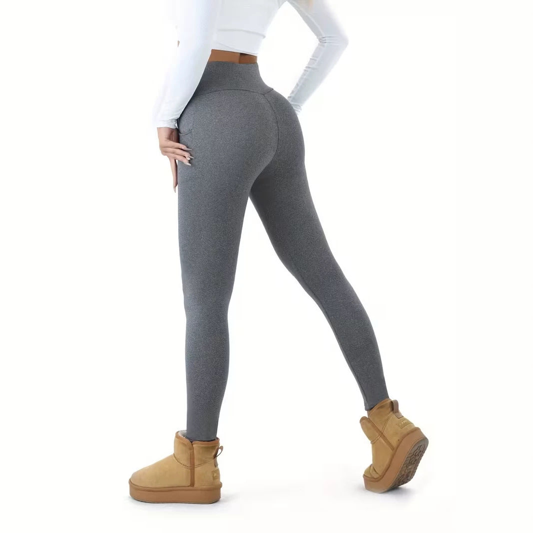 Autumn and Winter Cashmere Plus Velvet Thick Leggings