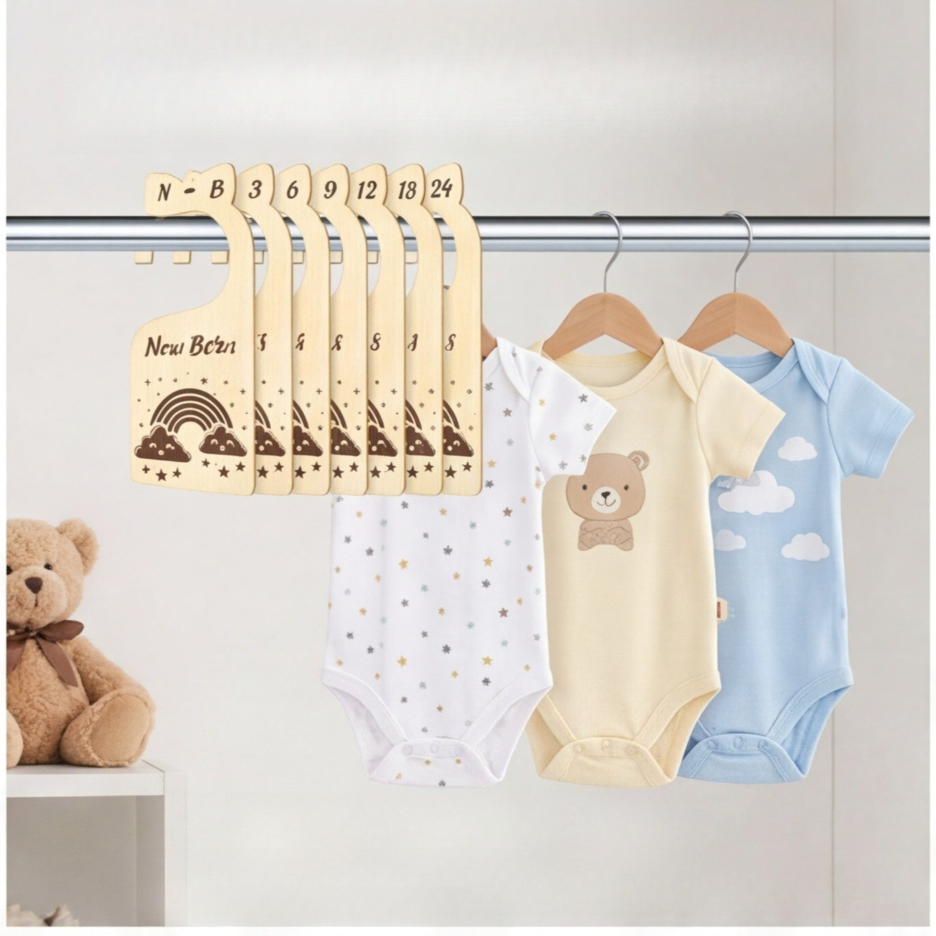 Colorful 6 Piece Rainbow Clothing Divider Set Practical