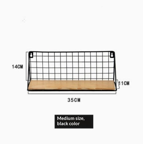 Minimalistisch creatief ijzer draad massief hout plank