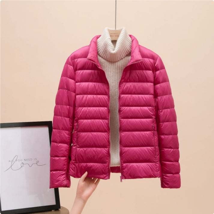 Womens Lightweight Padded Short Down Jacket