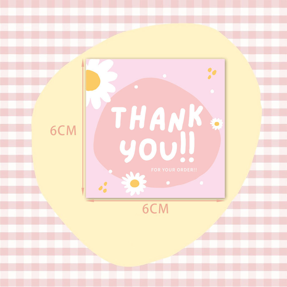 Pcspack Square Simple Thank-you Card Coated Paper Business