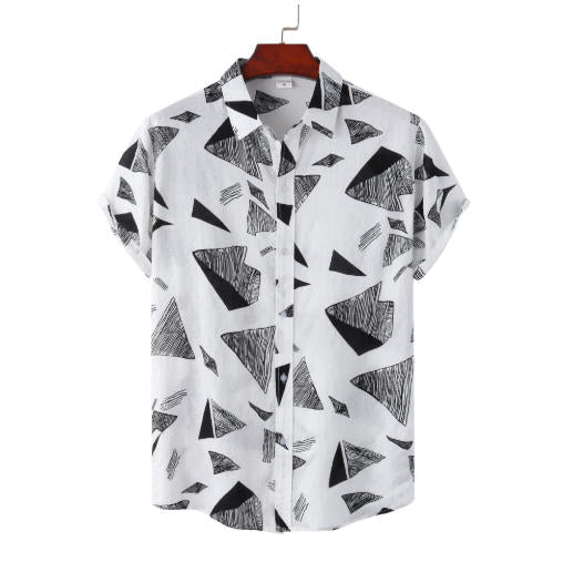 Mens Relaxed-fit Short-sleeve Vintage Shirt
