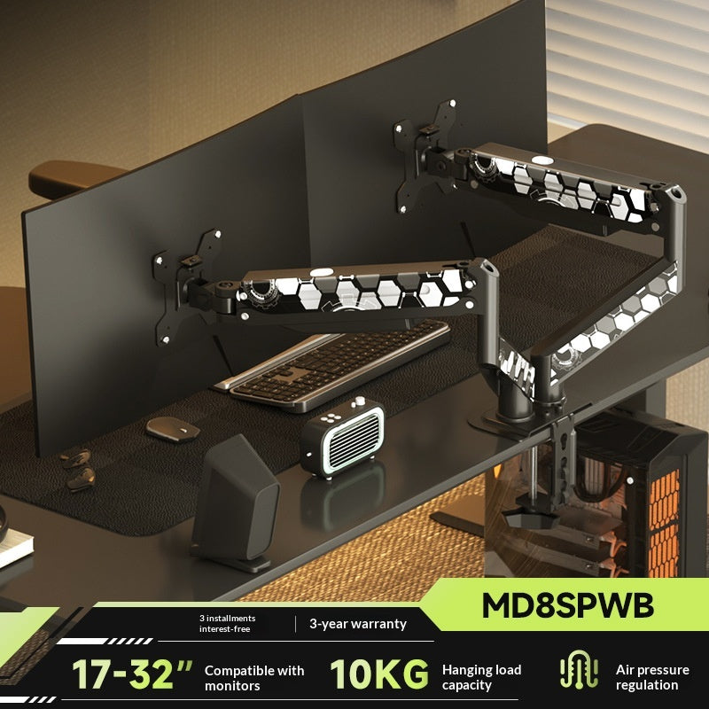 Dual monitorstandaard mechanical cantilever two
