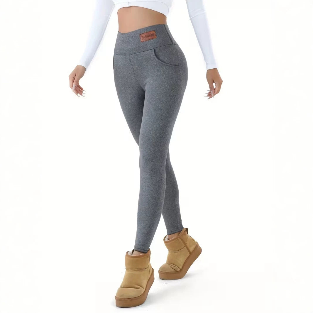 Autumn and Winter Cashmere Plus Velvet Thick Leggings