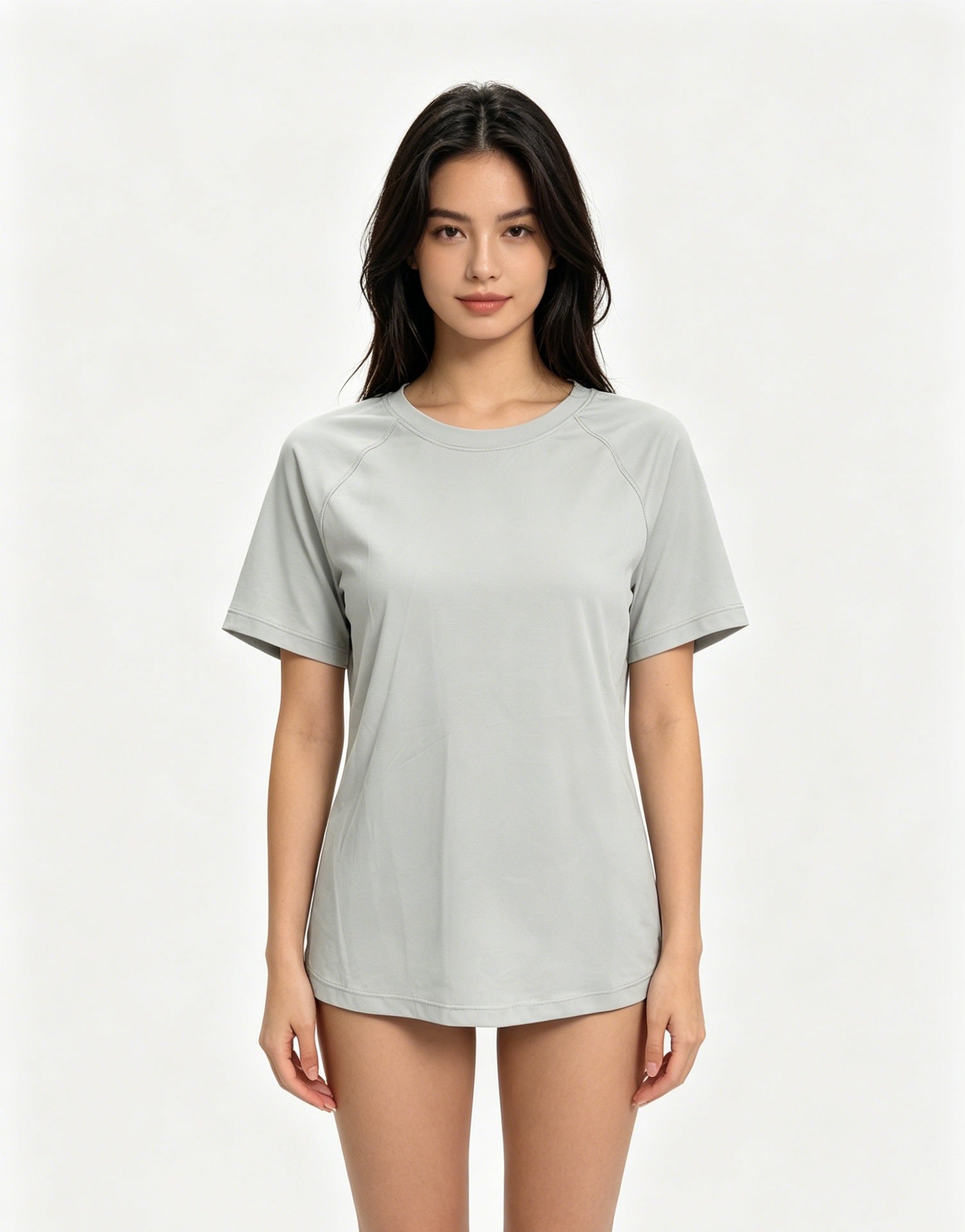 Summer Crew-neck Athletic-style Figure-flattering Yoga Top