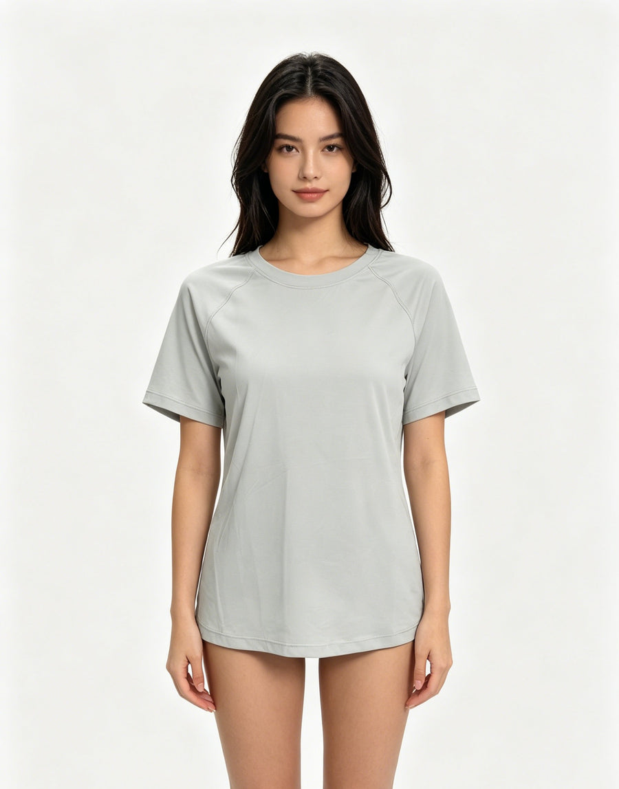 Summer Crew-neck Athletic-style Figure-flattering Yoga Top