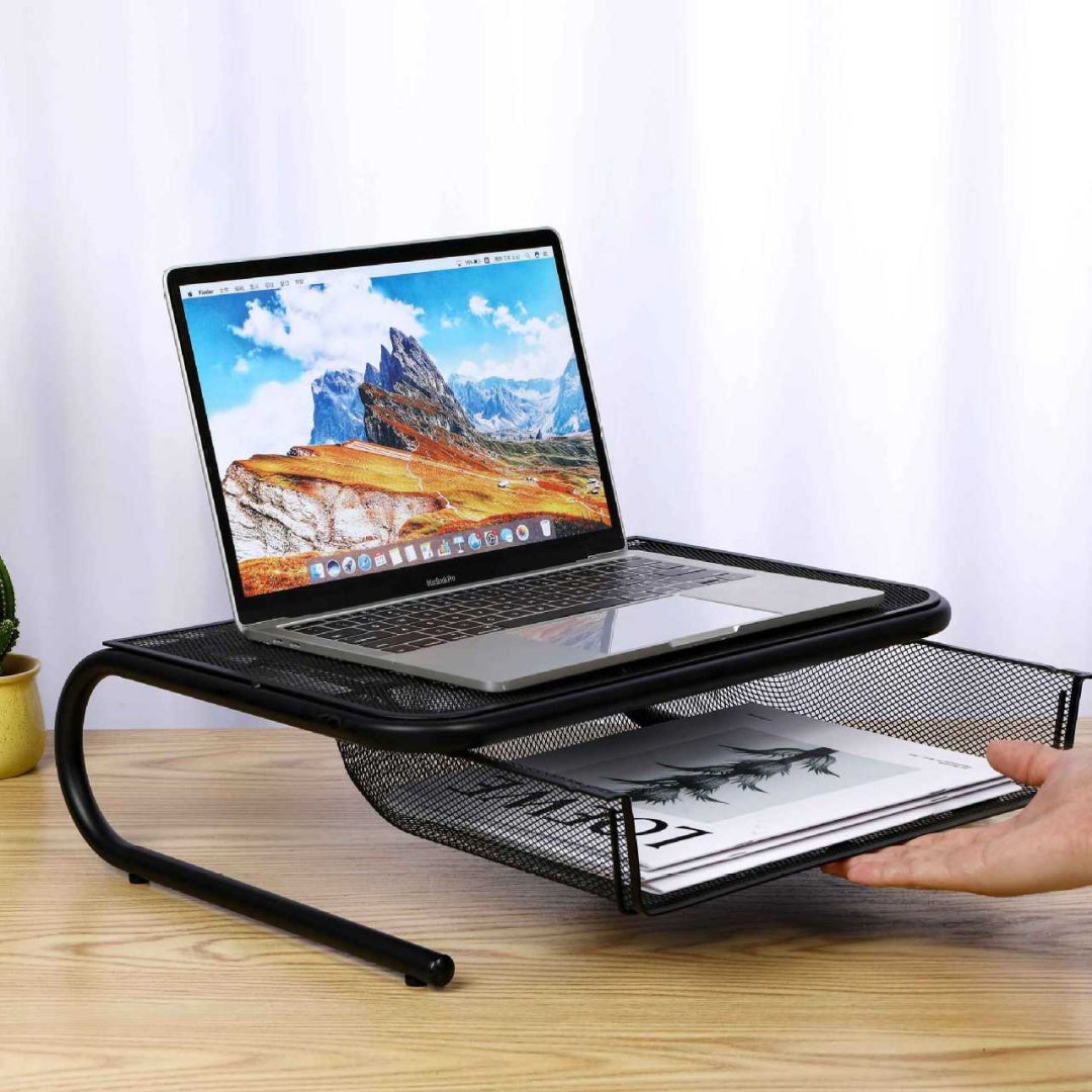 Monitor verhoger metaal mesh standaard