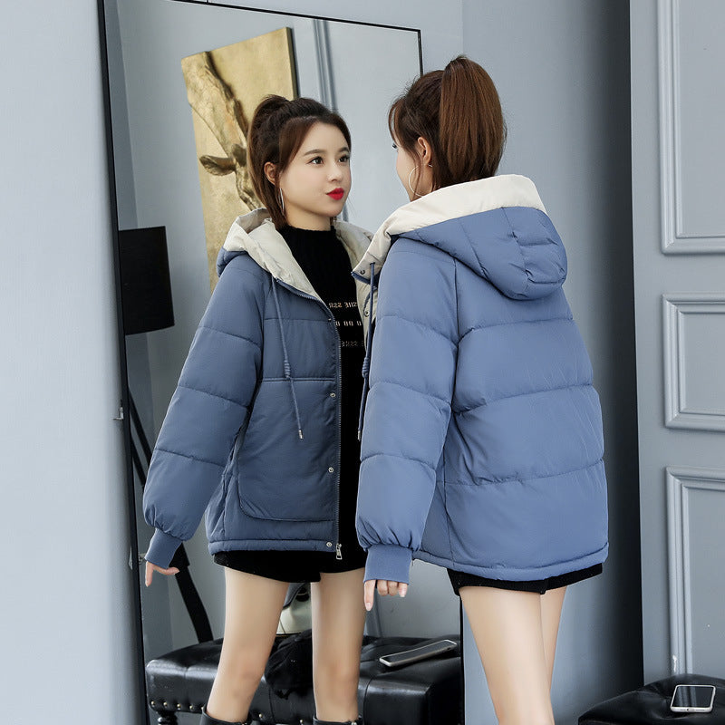 Women's Short, Loose-Fitting, Padded Cotton Jacket Coats
