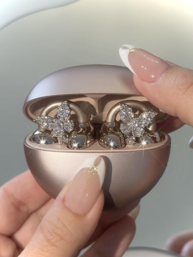 Glittering Diamond Butterfly Tears Earphones