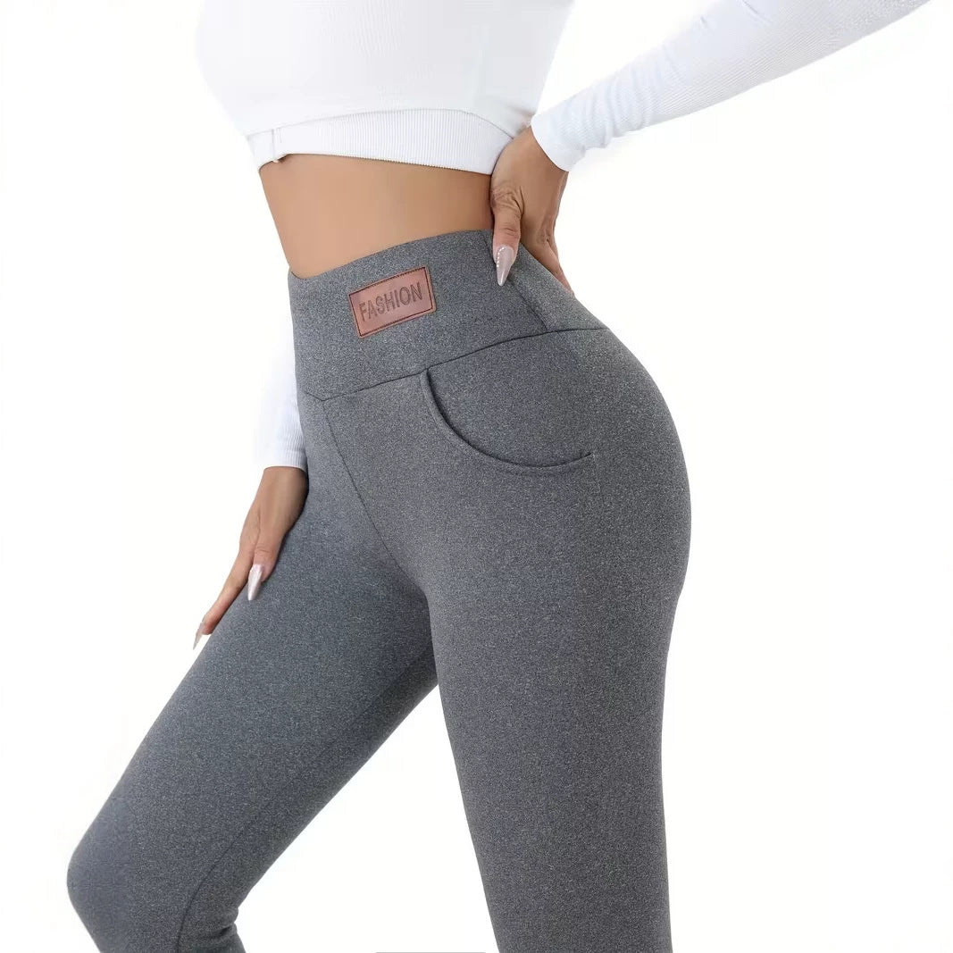 Autumn and Winter Cashmere Plus Velvet Thick Leggings