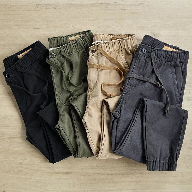 Versatile Workwear Pants Wear-resistant Work Solid Color Fashion Solid Color Work Casual Men's Cargo Pants