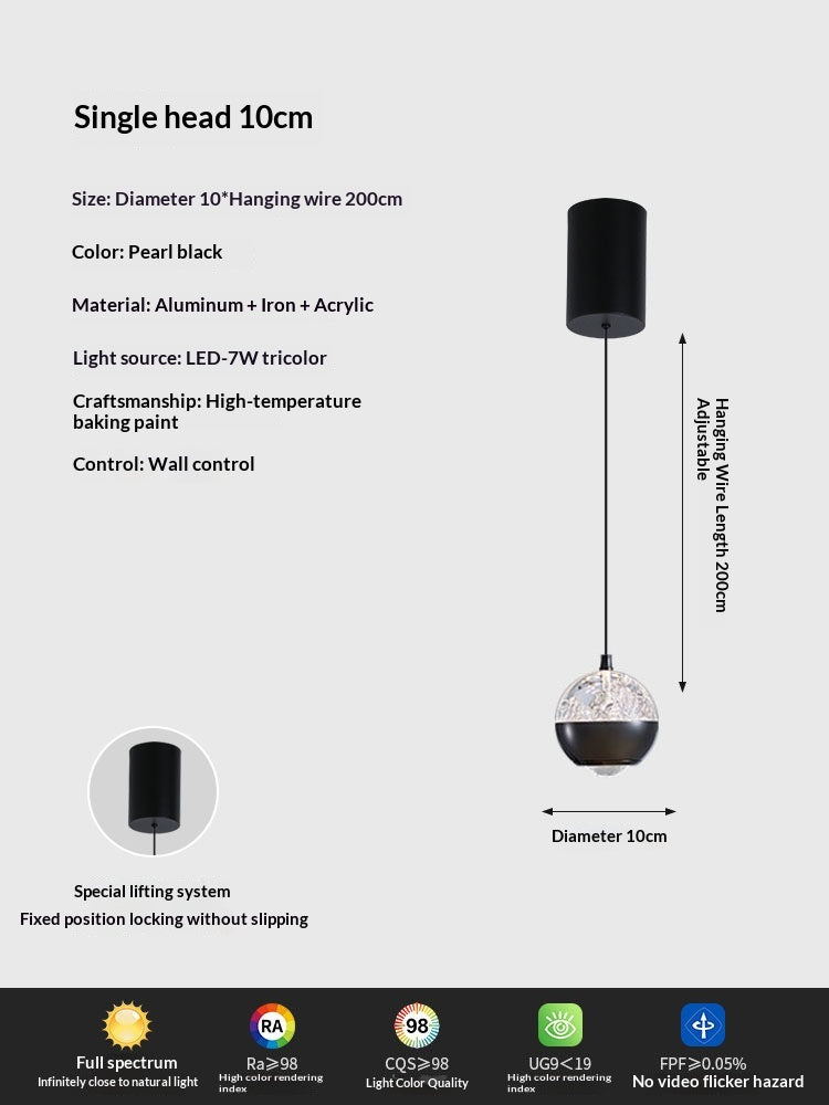 Italian-style Minimalist Bedside Pendant Lightluxury