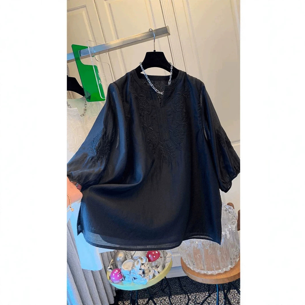 Relaxed Fit Designer Inspired Shirt For Plus Size Women