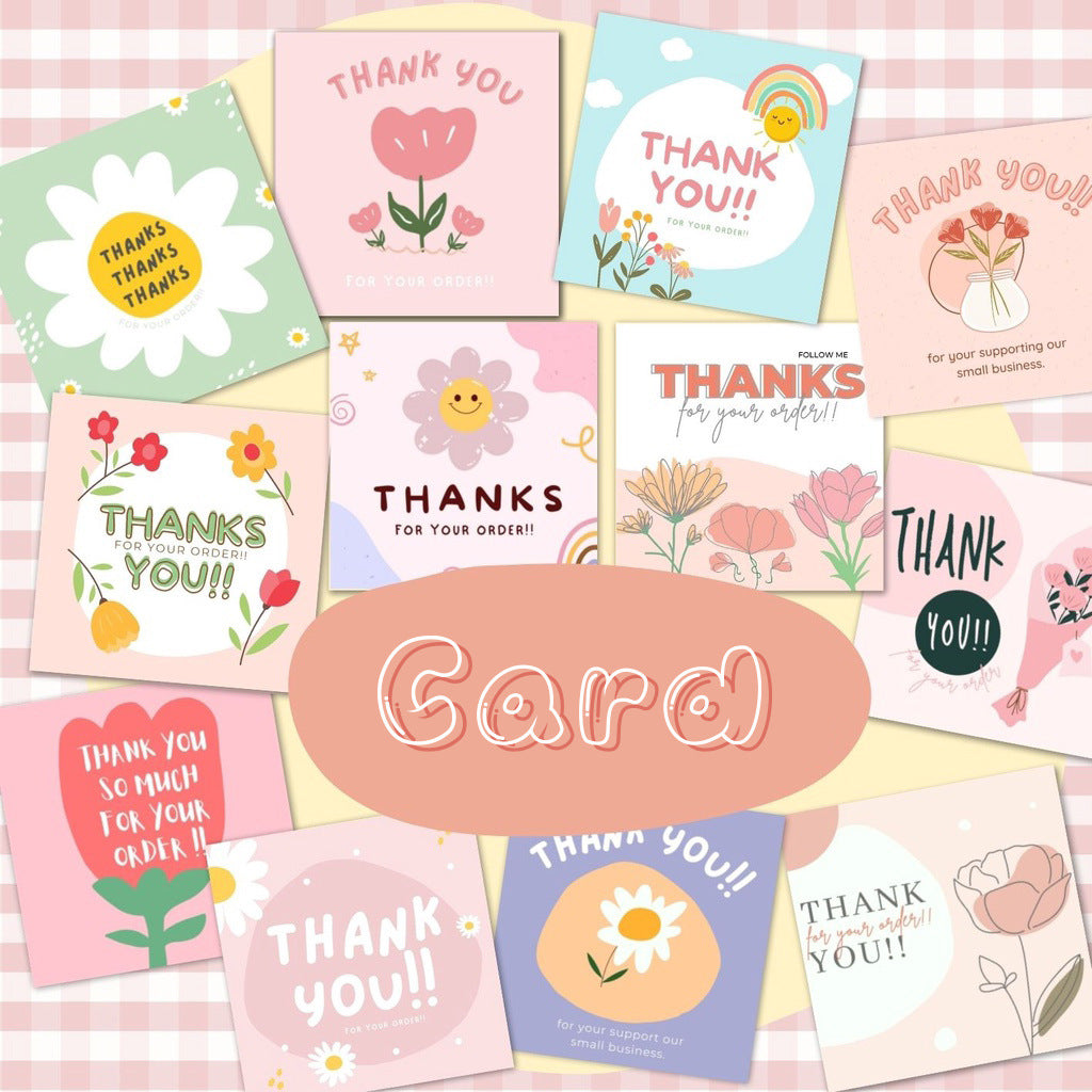 Pcspack Square Simple Thank-you Card Coated Paper Business