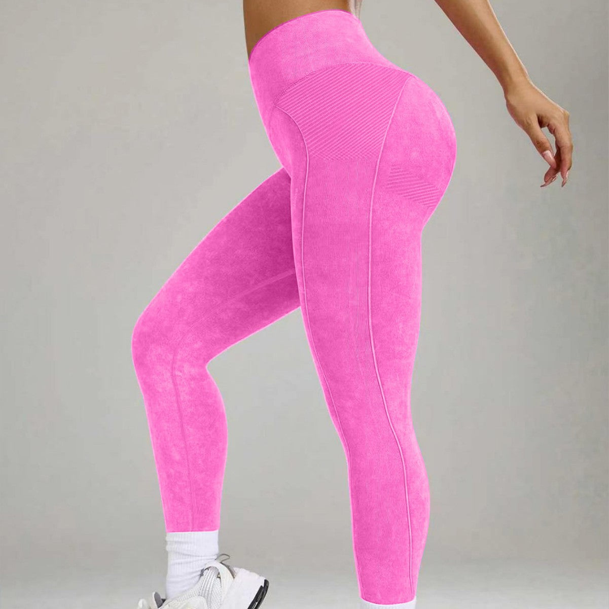 Seamless Sand-washed High-waisted Butt-lifting Tight Yoga