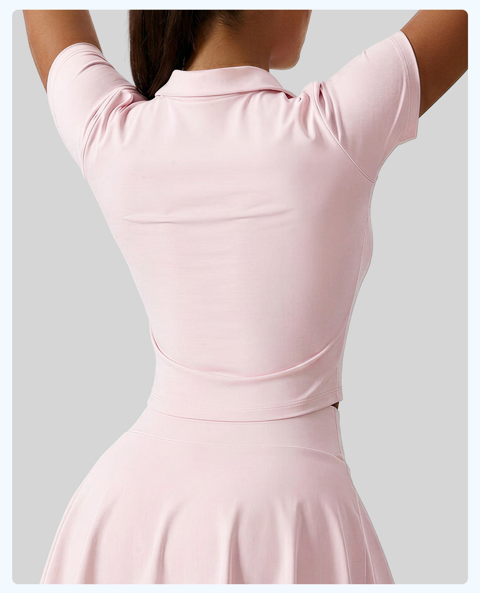 Women's Solid Color Polo Collar Sports Short-sleeve T-shirt