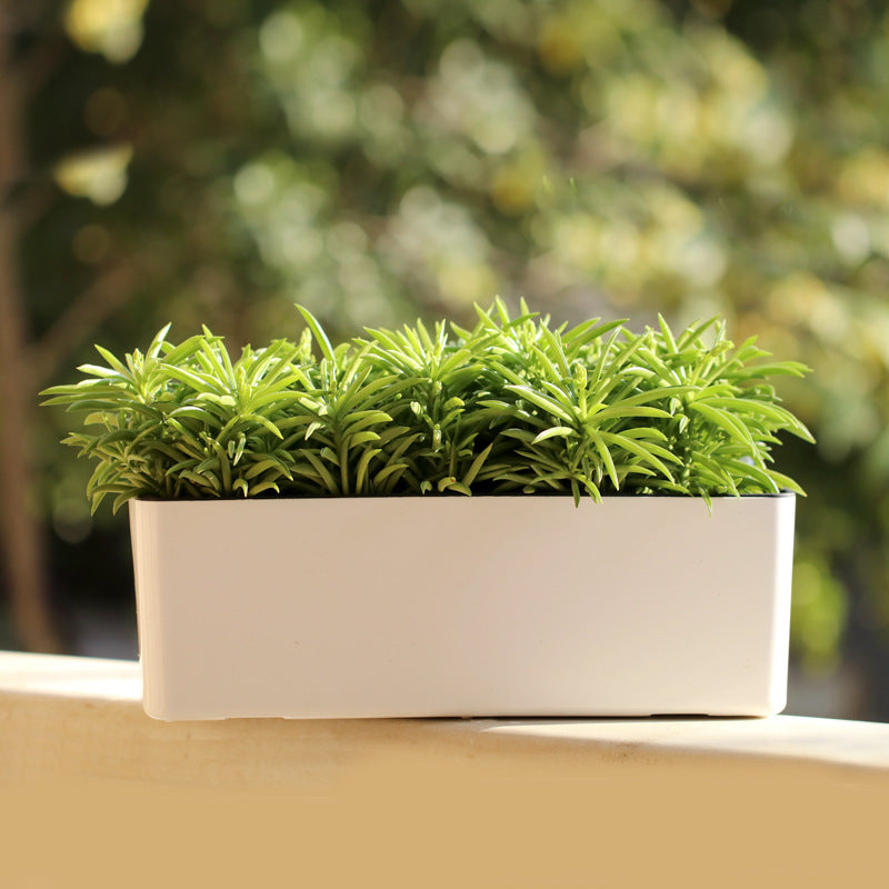 Rechthoekig kunststof water lazy bloem pot balkon