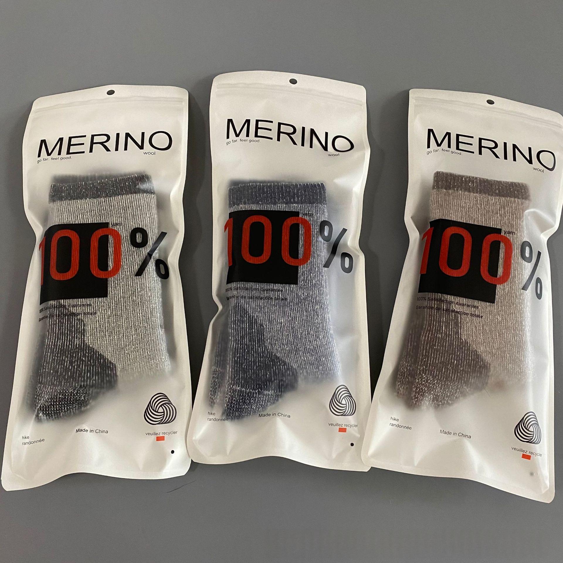 Wool Outdoor Hiking And Mountaineering Thickened Warm Ski Socks For Fall And Winter